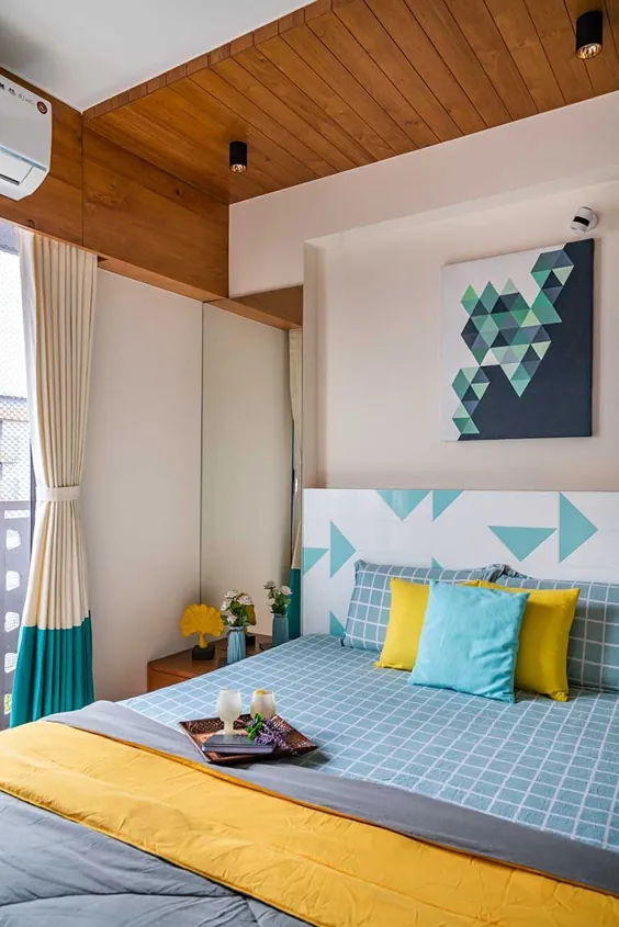 ایده طراحی یک اتاق خواب میهمان جمع و جور در یک آپارتمان