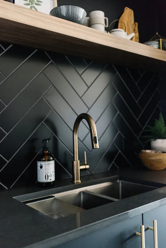 5 آشپزخانه سیاه شایسته Swoon + نکات طراحی - 204 PARK