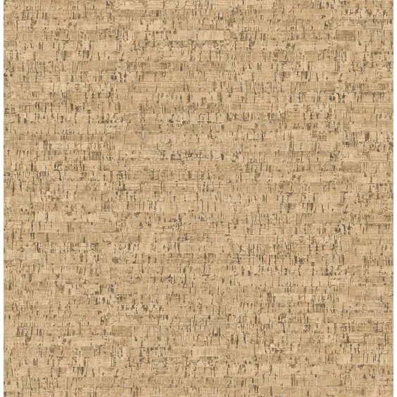 رول کاغذ دیواری قابل برداشتن کاغذ چسب پنبه ای MANHATTAN COMFORT INC Olivia Neutral Burl Small Faux Cork (خالص 56.4 متر مربع) ، خنثی