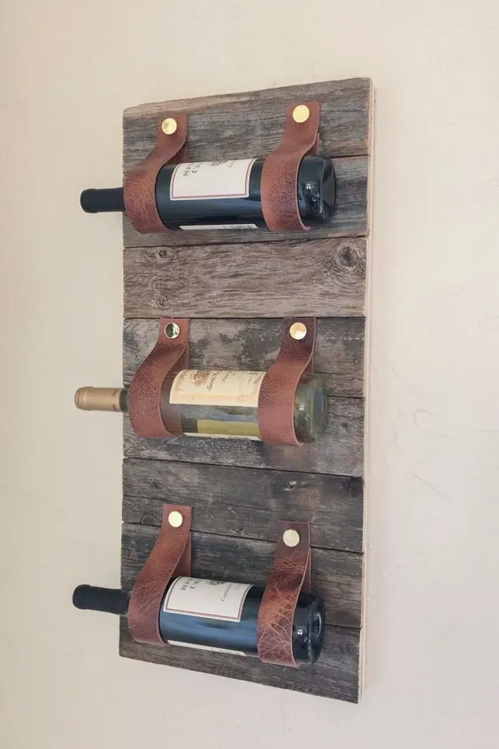 قفسه نوشیدنی چوبی و چرم DIY توسط Shanty2Chic