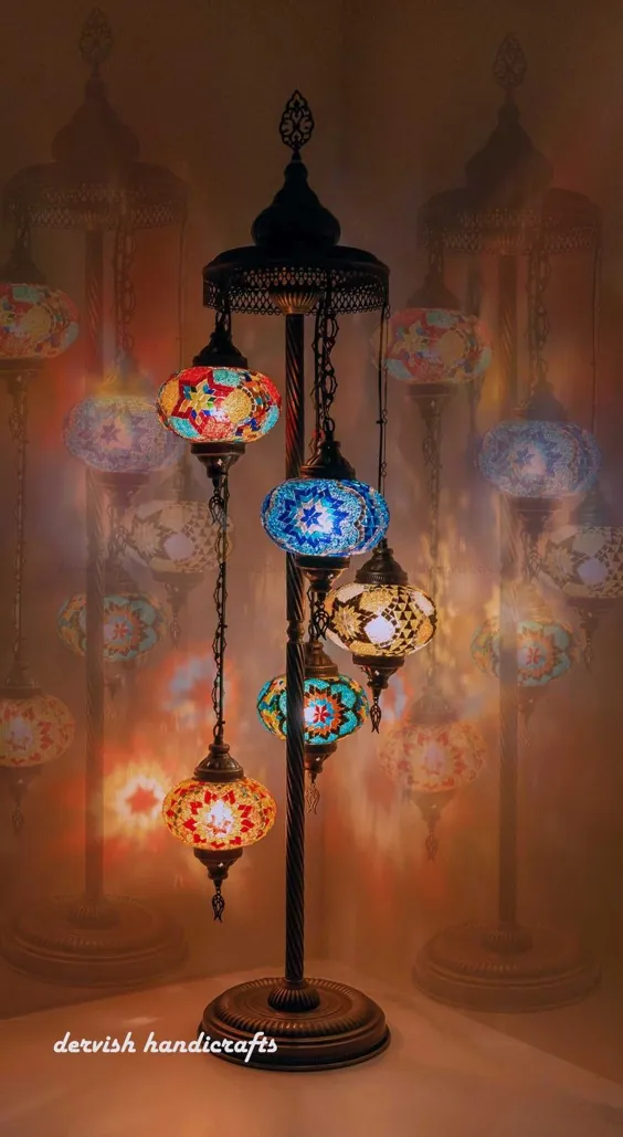 سفارشی کردن الگوهای رنگی 50 لامپ با ارتفاع کف مراکشی |  اتسی