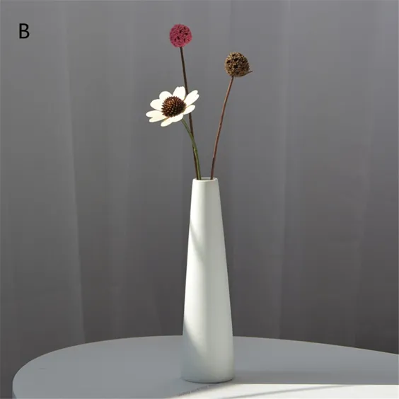 اتاق نشیمن گل آرایی مصنوعی ساده مدرن تزئین گلدان خشک ظروف سفید