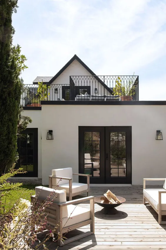 house خانه تودور سیاه و سفید در لس آنجلس〛 ◾ عکس ◾ ایده ها ◾ طراحی