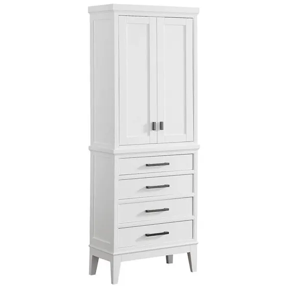 کابینت کتانی دو درب Avanity 71 "High Madison White 4-drawer - # 1N463 | Lamps Plus