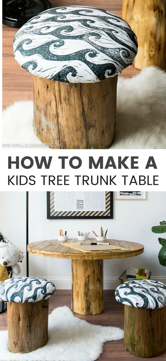 نحوه ساخت یک میز تنه درخت (با Spoonflower)