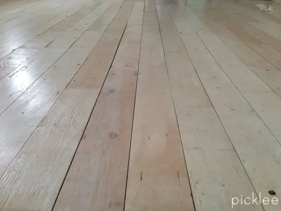 طبقه Farmhouse Wide Plank ساخته شده از تخته سه لا!  [DIY] - ترشی