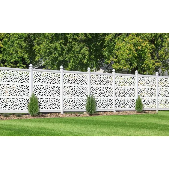 DESIGN-VU پنل حصار و حریم تزئینی گلبرگهای سفید