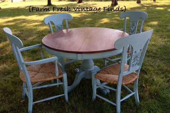 میز و صندلی های تخم مرغ اردی Annie Sloan - یافته های تازه محصول مزرعه