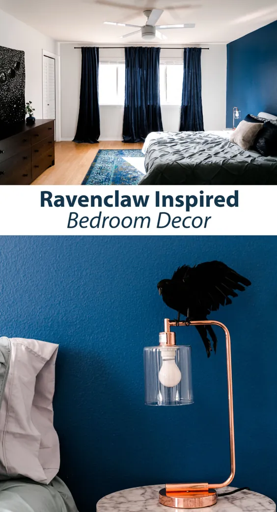 اتاق خواب با الهام از Ravenclaw - یک آشفته زیبا