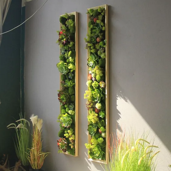 گیاه شبیه سازی تزئین دیوار سبز آویز
