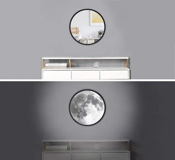 این آینه وقتی تاریک می شود به یک نور شب ماه روشن تبدیل می شود