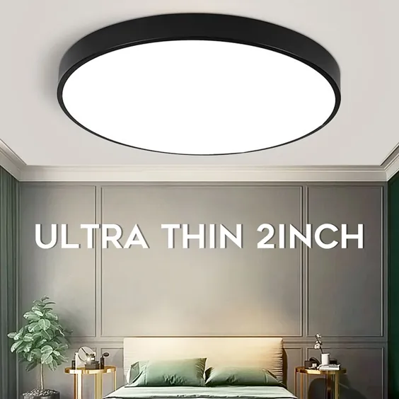 چراغ سقفی LED Flush Mount سقف چراغ روشنایی مدرن برای آشپزخانه خانگی حمام اتاق خواب اتاق نشیمن ایوان خارجی خانه - Walmart.com