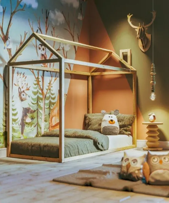 تختخواب چوبی تختخواب کامل / دوقلو / ملکه / تخت کودک نوپا دو نفره |  اتسی
