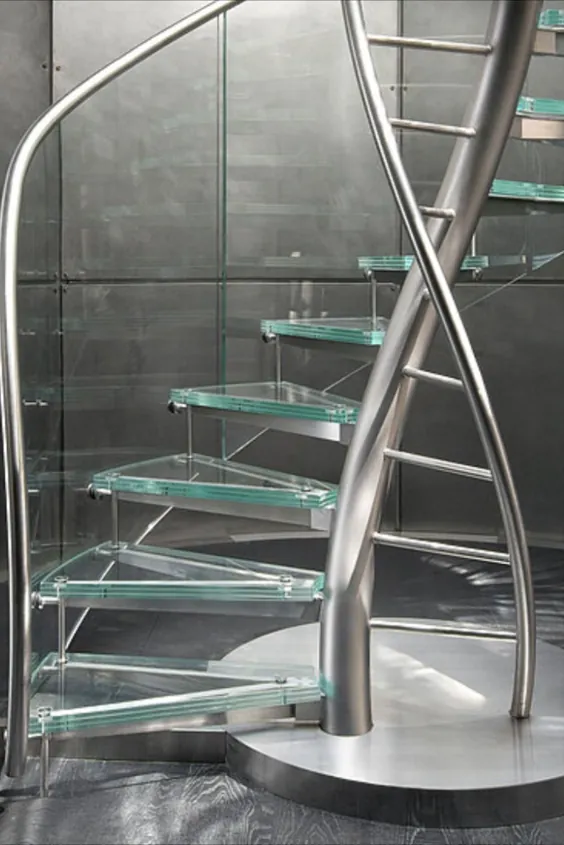پلکان های مارپیچی من طراحی مدرن راه پله های شیشه ای I نرده های شیشه ای مدرن I EeStairs