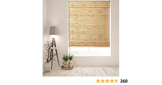 پرده Arlo Blinds Dali Native Cordless Bamboo Shades Blinds - اندازه: 45 "W x 60" H ، سیستم بالابر بی سیم ایمنی و سهولت استفاده را تضمین می کند.