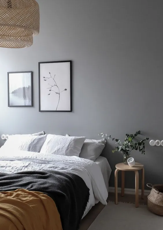 10 دیوار اتاق خواب خاکستری الهام بخش - طراحی COCO LAPINE