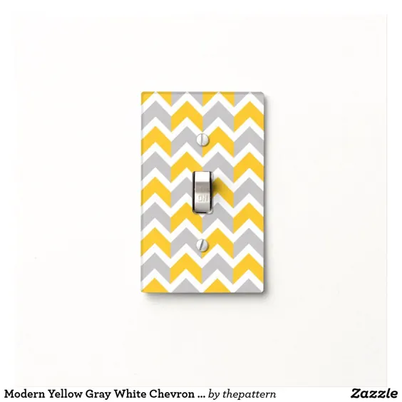 روکش سوئیچ طرح الگوی خاکستری سفید زرد مدرن |  Zazzle.com