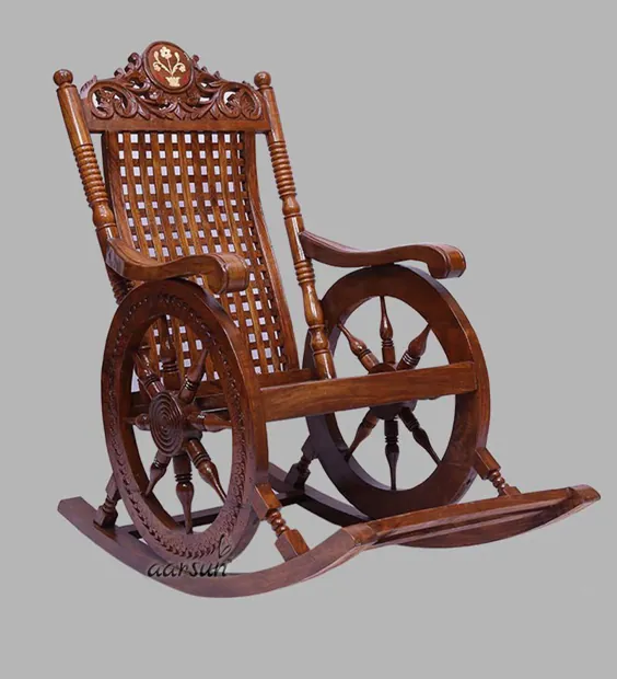 صندلی گهواره ای چوبی در طراحی ارابه