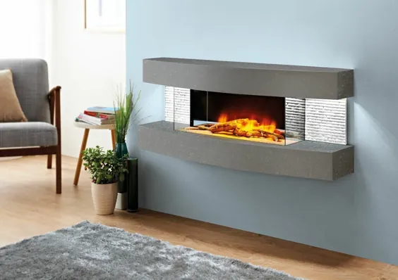 Evolution Fireplace Miami Curve Wall Mount Fireplace