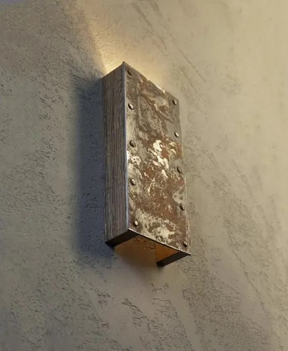 چراغ دیواری زنگ زده دکوراسیون دست ساز خانگی روشنایی استامپانک چراغ SCABRA کاملاً مینیمالیستی