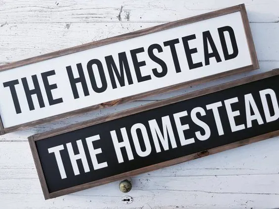THE HOMESTEAD Sign Farmhouse Australia Framed Framed Wood Wood |  اتسی