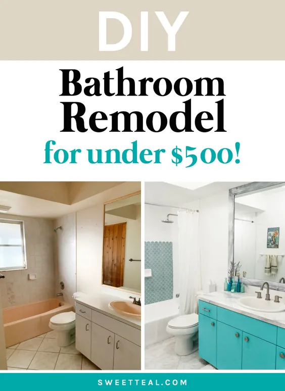 بازسازی حمام DIY با قیمت کمتر از 500 دلار