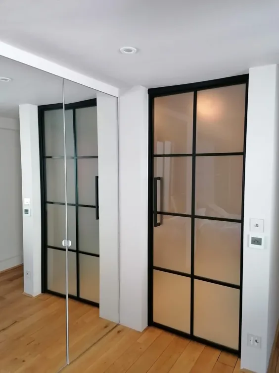 درب شیشه ای سیاه |  درهای حریم خصوصی |  درب حمام |  درهای بلند |  درب های فلزی مشکی