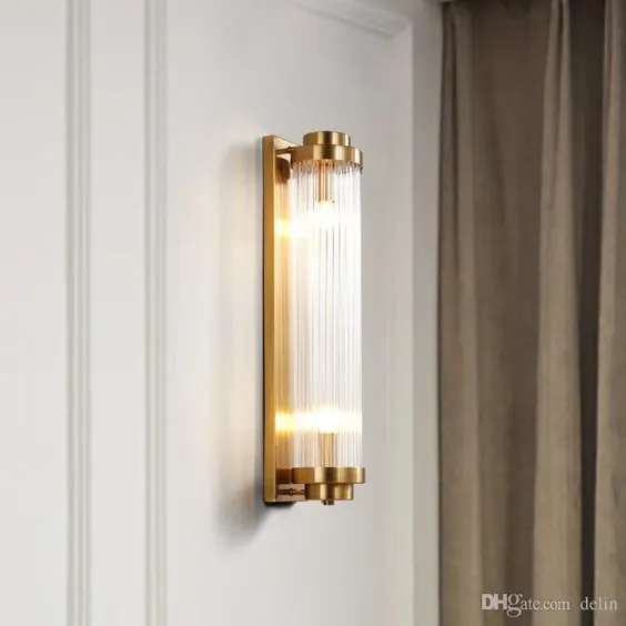 2021 Delin Gold Wall Sconce Lighting For Bedside Luxury Glass Lampshade LED Lamp Wall Lamp AC110 240V چراغ های روشنایی داخلی از Delin ، 232.11 دلار |  DHgate.Com