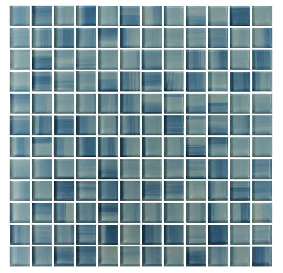 کاشی های موزاییکی شیشه ای 1 1 1 با رنگ آسمان آبی - آبی و سفید