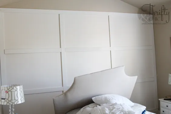 تخته مربع و درمان دیوار دیواری و اصلاح اتاق خواب اصلی