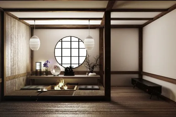 زیباترین طراحی اتاق نشیمن به سبک ژاپنی