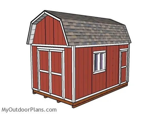 طرح های 10x16 Gambrel Shed | MyOutdoorPlans | طرح ها و پروژه های رایگان نجاری ، DIY Shed ، Wooden Playhouse ، کلاه فرنگی ، Bbq