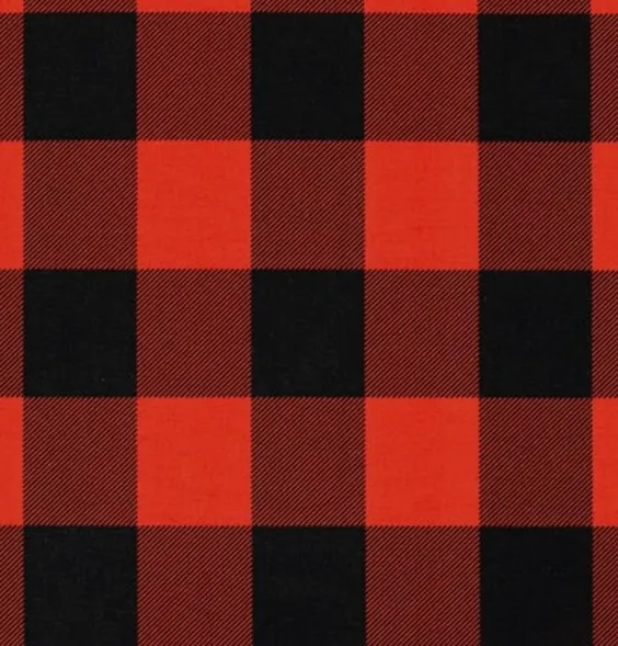 چاپ برتر CLAYTON RED / BLACK Buffalo Check Print Upholstery And Drapery Fabric 6751911