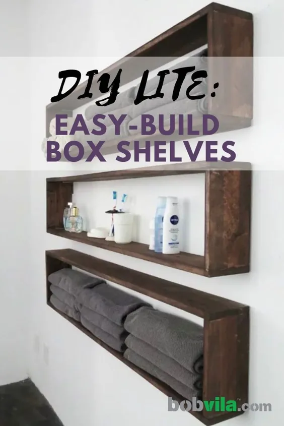 DIY Lite: انبار حمام دو نفره با قفسه های جعبه ای آسان ساخت