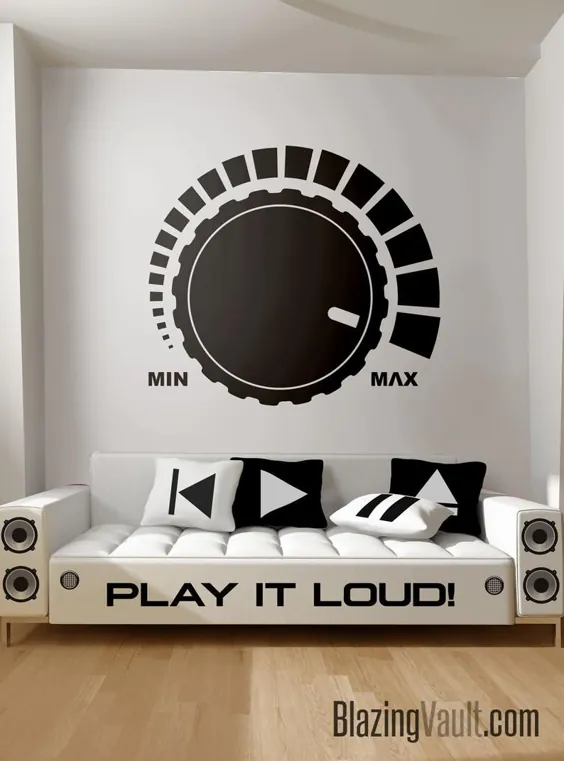 Loud Volume Knob Wall Decal Music Wall Sticker Mixer Mixers |  اتسی