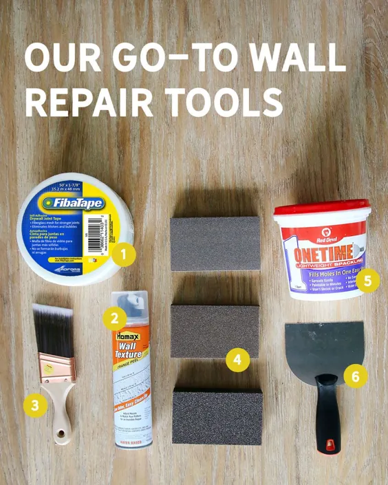 چگونه دیوار را تعمیر یا وصله کنیم + ابزار اصلی ما برای کار