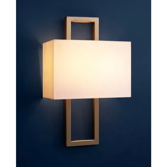 Possini Euro Modena 15 1/2 "High French Brass Rectangular Wall Sconce - # 1H572 | Lamps Plus