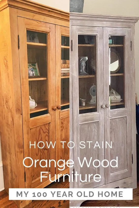 چگونه می توان مبلمان چوبی نارنجی را لکه دار کرد