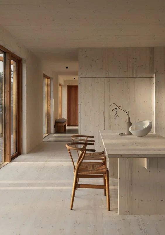 یک خانه چوبی زیبا ، ساده و پایدار در سوئد - طراحی شمال اروپا