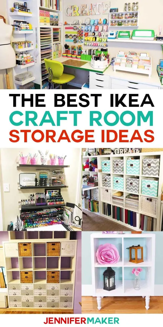 بهترین قفسه ها و ایده های ذخیره سازی اتاق صنایع دستی IKEA - جنیفر ساز
