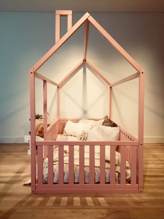 تخت جدید کودک نو پا PINK با اندازه کامل / دو نفره تخت کودک |  اتسی