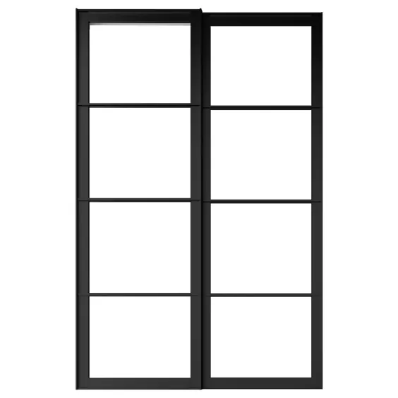 PAX زوج قاب و درب کشویی ، مشکی ، 59x92 7/8 "- IKEA