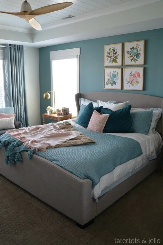 با استفاده از رنگ یک اتاق خواب مستر لوکس ایجاد کنید - کشف کنید !!