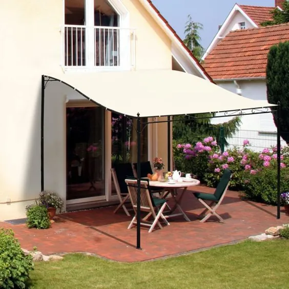 Outsunny 10 'x 10' Steel Outdoor Pergola Patio Canopy Gazebo - Cream White | اوسوم