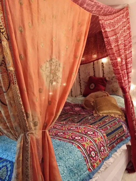 پرده سایبان تختخواب سلطان ملکه حریم خصوصی بزرگسالان ساخته شده برای سفارش |  اتسی