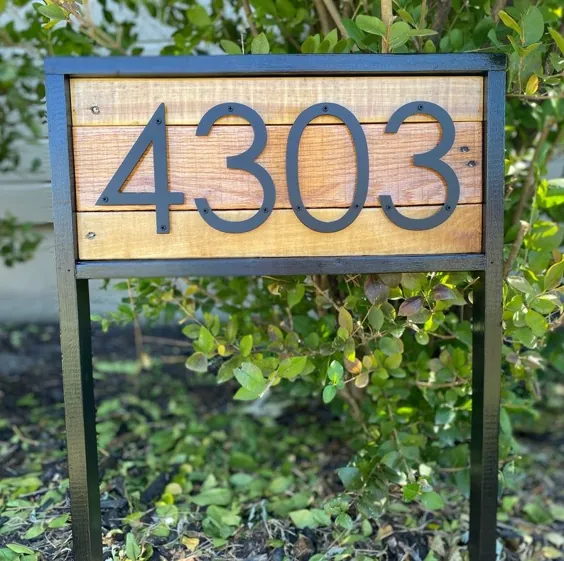 تعداد خانه سهام علامت شماره خانه چوبی احیا شده حیاط |  اتسی