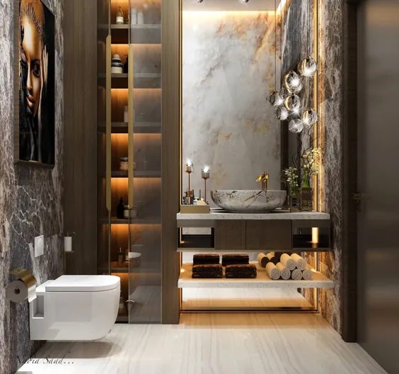 طراحی حمام نئوکلاسیک در امارات متحده عربی دبی