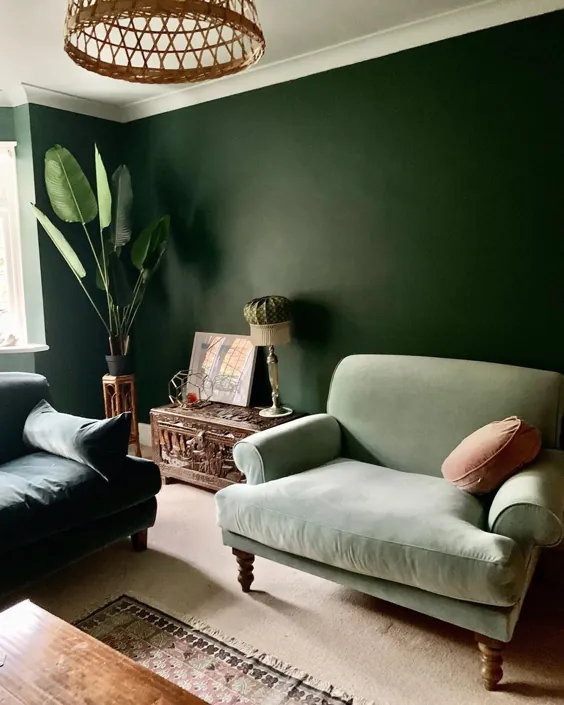 14 اتاق نشیمن سبز که شما را به سبز شدن ترغیب می کند