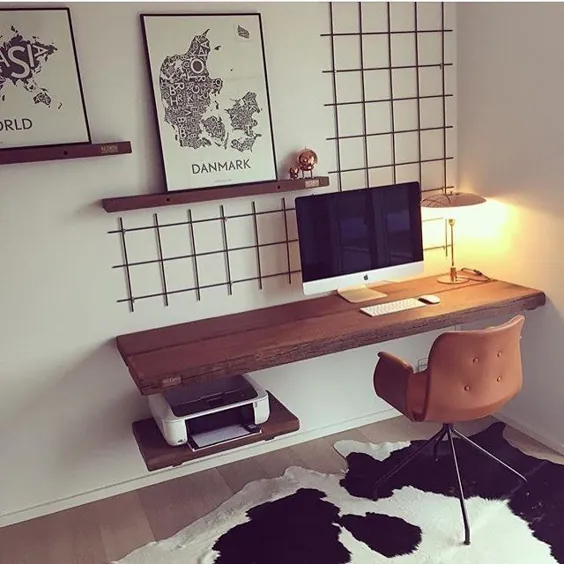 Inspiration für das Arbeitszimmer - Schreibtisch zur Wandmontage، klein halten Our Primum chair + t - 2019 - آپارتمان دی