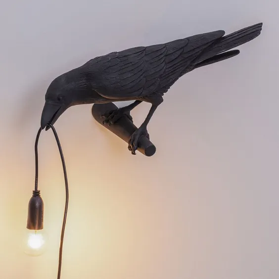 خرید چراغ دیواری Seletti Bird - ظاهری - مشکی |  AMARA